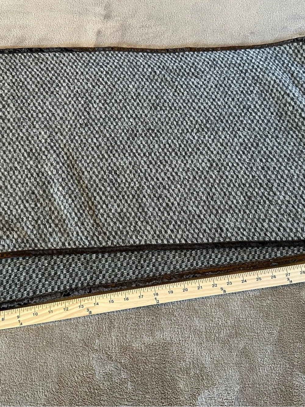 Men's/Unisex Nordstrom Brown/Grey Houndstooth Knit Scarf